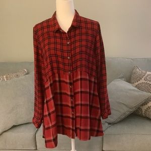 J.Jill Mixed pattern asymmetrical tunic